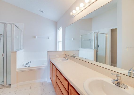Bathroom, Dual Sink Vanities, Glass Shower, Interior