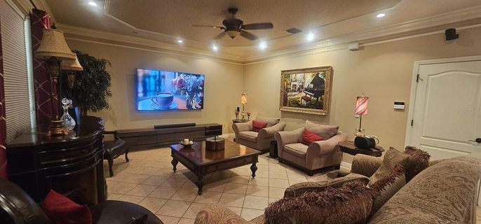 Interior, Living room, Recessed Lighting