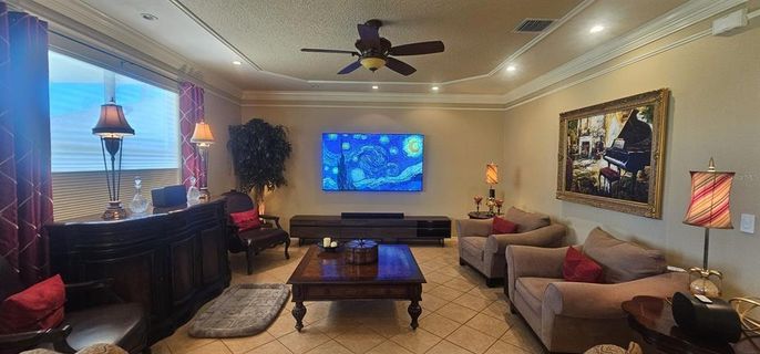 Interior, Living room, Recessed Lighting