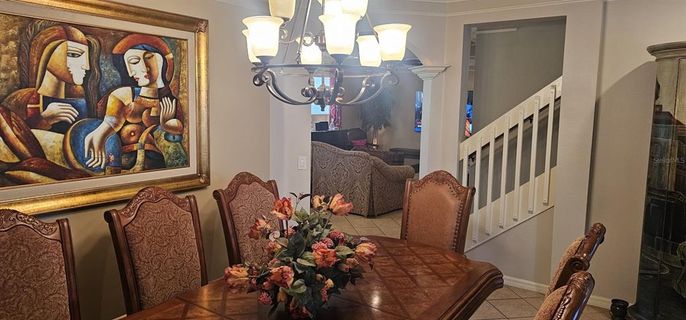 Chandelier, Dining room, Interior
