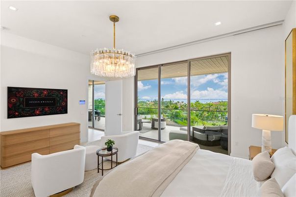 Bedroom, Chandelier, Interior, Recessed Lighting