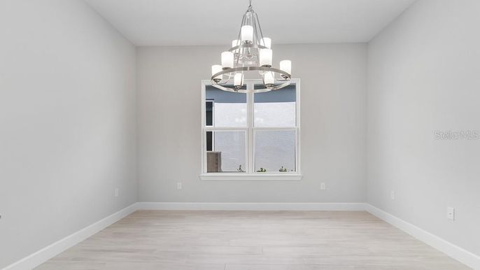 Chandelier, Empty room, Interior, Wood Texture Flooring