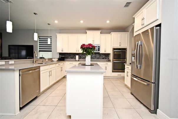 Interior, Kitchen, Pendant Lights, Recessed Lighting, Stainless Steel Appliances
