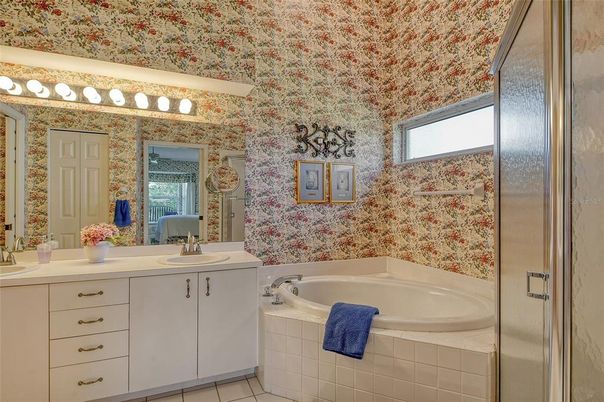 Bathroom, Dual Sink Vanities, Glass Shower, Interior