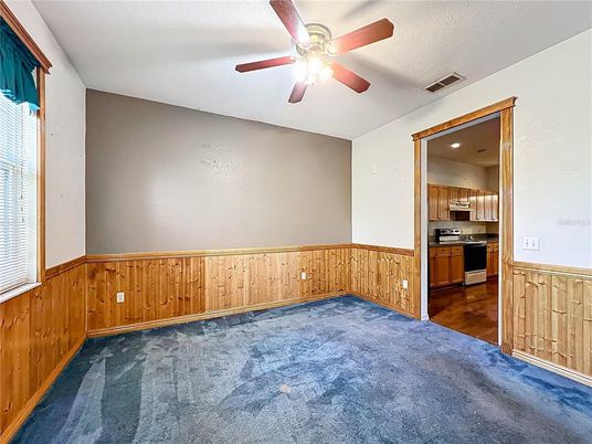 Empty room, Interior, Kitchen, Recessed Lighting