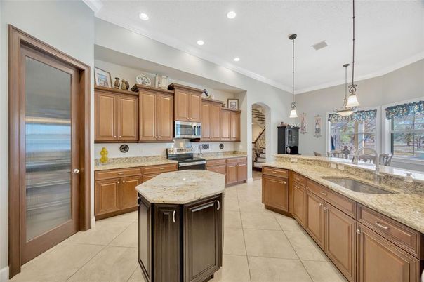 Interior, Kitchen, Pendant Lights, Recessed Lighting, Stainless Steel Appliances