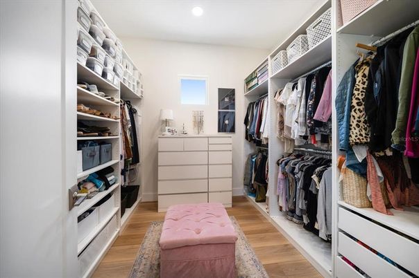 Interior, Recessed Lighting, Walk-in Closets, Wood Texture Flooring