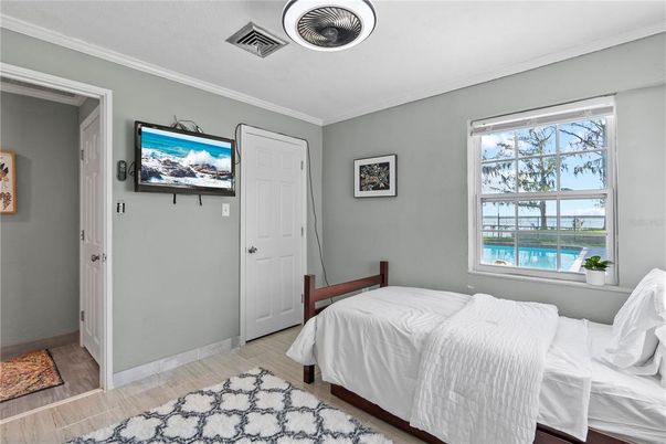 Bedroom, Interior, Water, Wood Texture Flooring