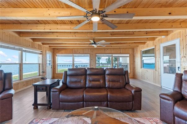Interior, Living room, Water, Wooden Beams, Wooden Ceilings, Wood Texture Flooring, Wooden Walls