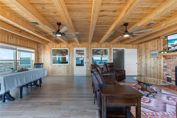 Fireplace, Interior, Stone Walls, Wooden Beams, Wooden Ceilings, Wood Texture Flooring, Wooden Walls