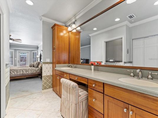 Bathroom, Bedroom, Dual Sink Vanities, Interior, Recessed Lighting