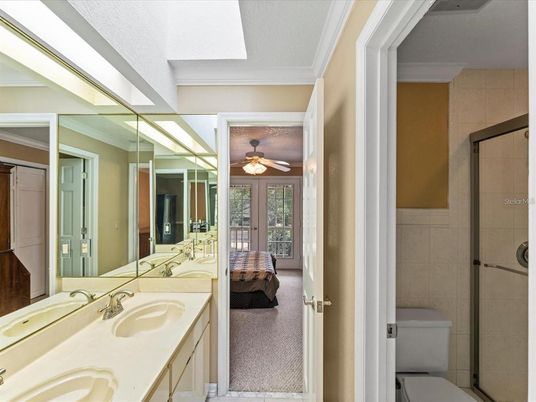 Bathroom, Dual Sink Vanities, Glass Shower, Interior