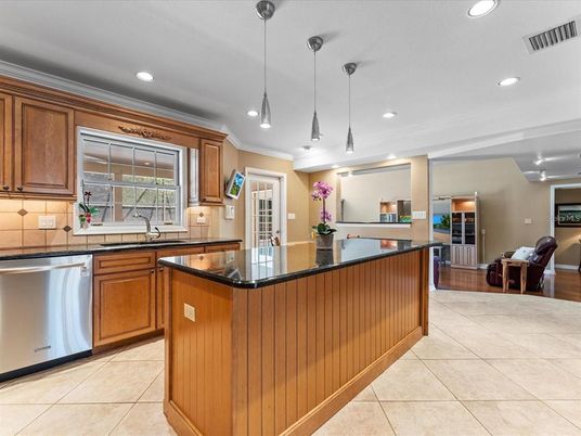 Interior, Kitchen, Pendant Lights, Recessed Lighting, Stainless Steel Appliances