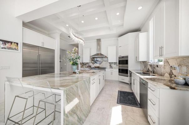 Interior, Kitchen, Pendant Lights, Recessed Lighting, Stainless Steel Appliances