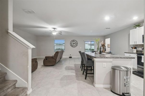 Dining room, Interior, Kitchen, Recessed Lighting