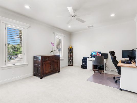 Home Office, Interior, Recessed Lighting