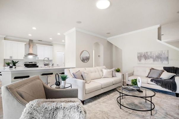 Interior, Kitchen, Living room, Recessed Lighting, Stainless Steel Appliances