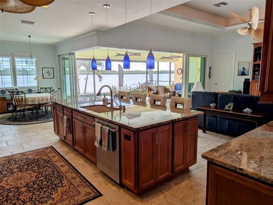 Dining room, Interior, Kitchen, Living room, Pendant Lights