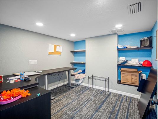 Home Office, Interior, Recessed Lighting