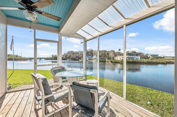 Interior, Lake, Sun Room, Water, Wood Texture Flooring