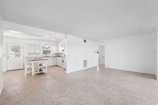 Empty room, Interior, Kitchen, Recessed Lighting