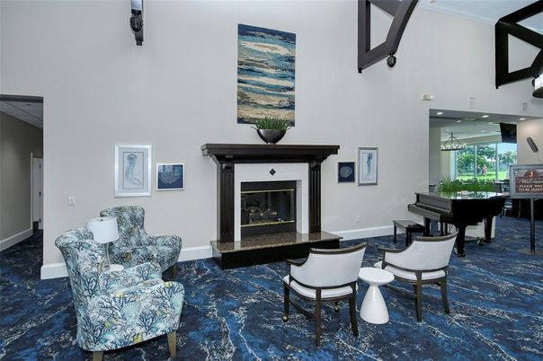 Fireplace, Interior, Piano, Recessed Lighting