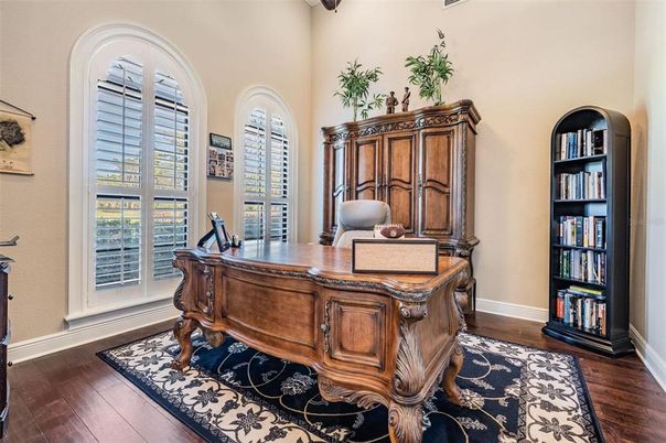 Home Office, Interior, Wood Texture Flooring