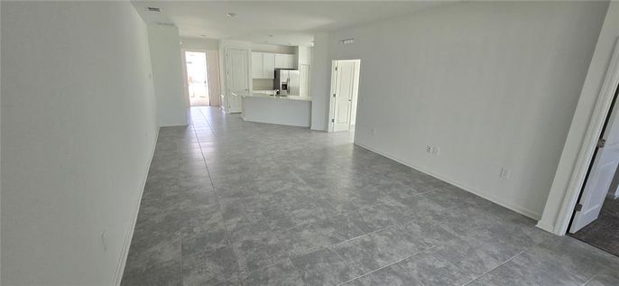 Empty room, Interior, Kitchen, Recessed Lighting