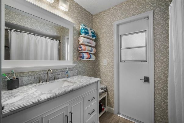 Bathroom, Interior, Wood Texture Flooring