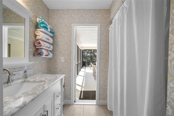 Bathroom, Interior, Wood Texture Flooring