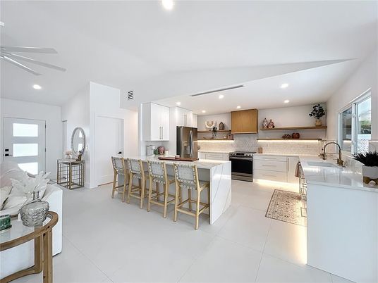 Interior, Kitchen, Recessed Lighting, Stainless Steel Appliances
