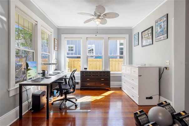 Home Office, Interior, Wood Texture Flooring