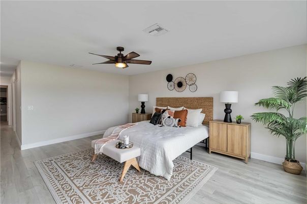 Bedroom, Interior, Wood Texture Flooring