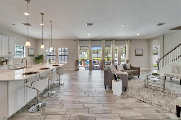 Dining room, Interior, Kitchen, Living room, Pendant Lights, Recessed Lighting