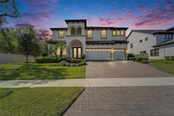 Attached, Backyard, Exterior, Facade, Mediterranean