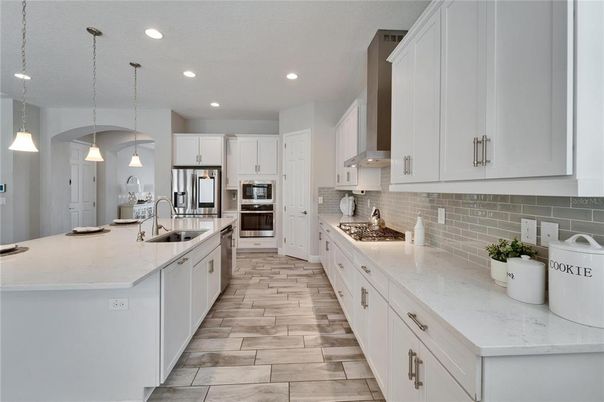 Interior, Kitchen, Pendant Lights, Recessed Lighting, Stainless Steel Appliances