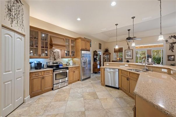 Interior, Kitchen, Pendant Lights, Recessed Lighting, Stainless Steel Appliances