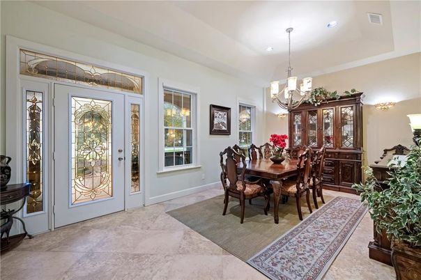 Chandelier, Dining room, Interior, Recessed Lighting