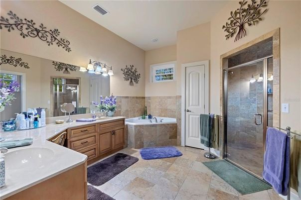 Bathroom, Dual Sink Vanities, Glass Shower, Interior