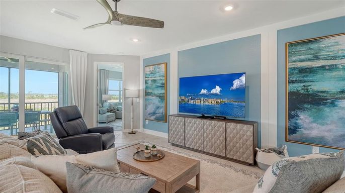 Interior, Living room, Recessed Lighting