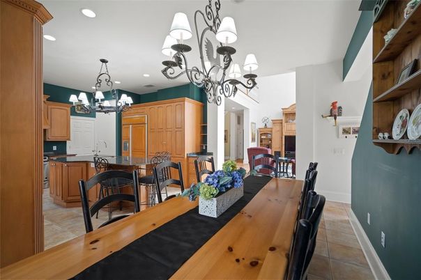 Chandelier, Dining room, Interior, Kitchen, Recessed Lighting