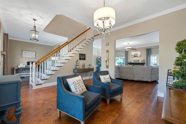 Chandelier, Interior, Living room, Pendant Lights, Wood Texture Flooring