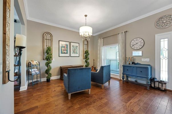 Chandelier, Interior, Wood Texture Flooring