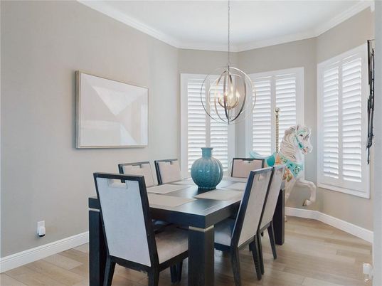 Chandelier, Dining room, Interior, Pendant Lights, Wood Texture Flooring