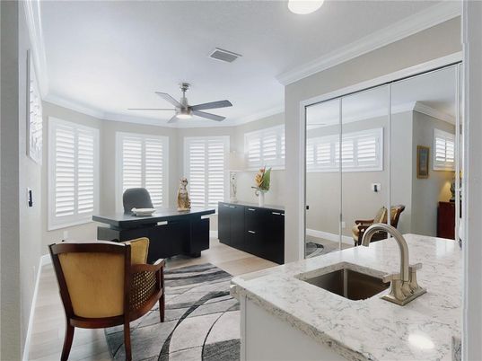 Home Office, Interior, Wood Texture Flooring