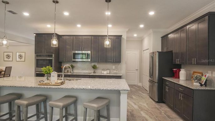 Interior, Kitchen, Pendant Lights, Recessed Lighting, Stainless Steel Appliances