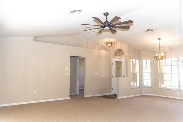 Chandelier, Empty room, Interior