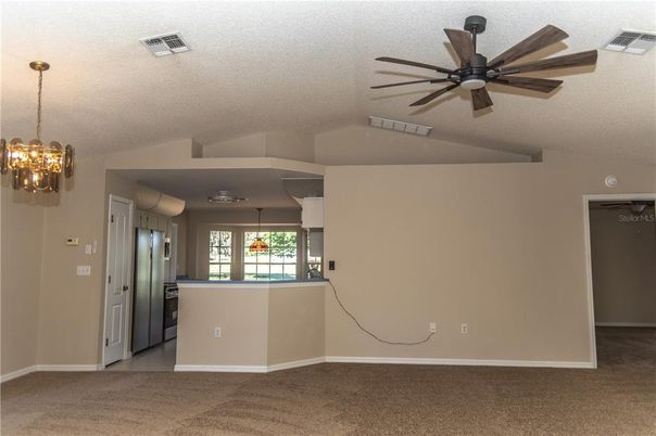 Chandelier, Empty room, Interior, Kitchen, Pendant Lights