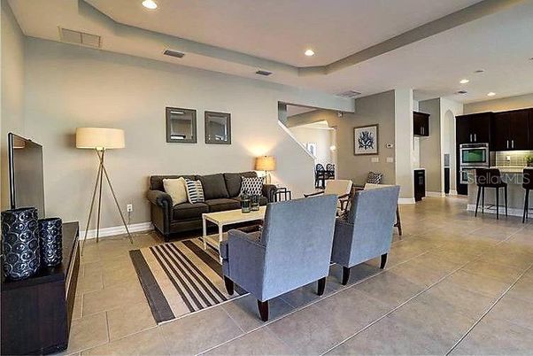 Dining room, Interior, Kitchen, Living room, Recessed Lighting