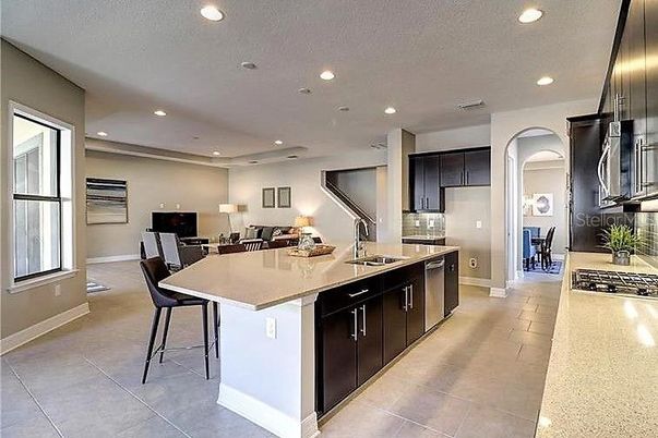 Dining room, Interior, Kitchen, Recessed Lighting, Stainless Steel Appliances